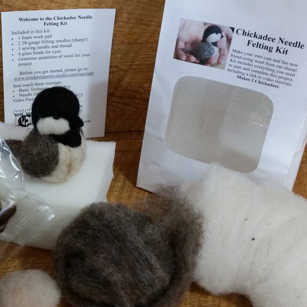 Chickadee Needle Felting Kit by Laura Berlage