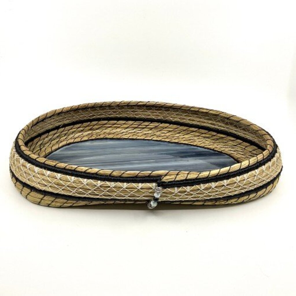 Large Sweetgrass w/Black Stripe Agate #20, PSundetWolfe