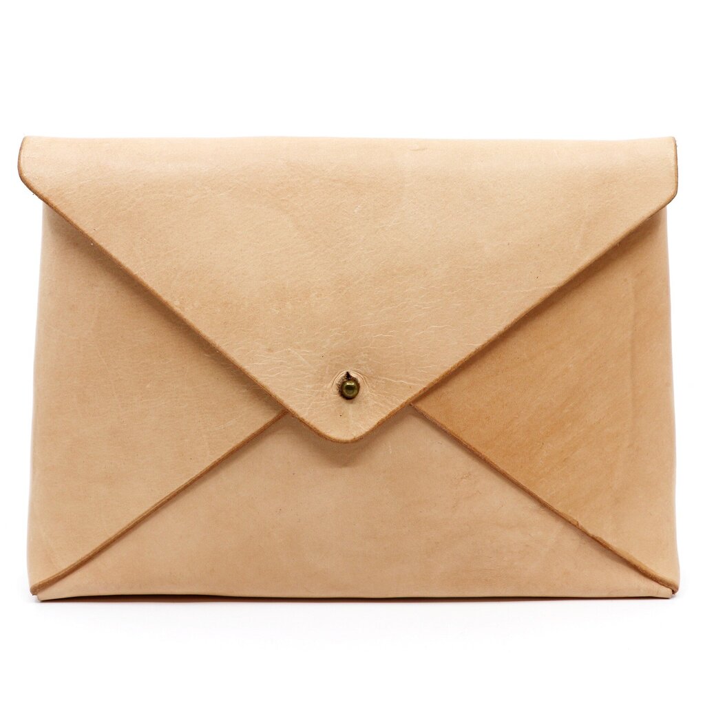 Leather Envelope Clutch, ABlust