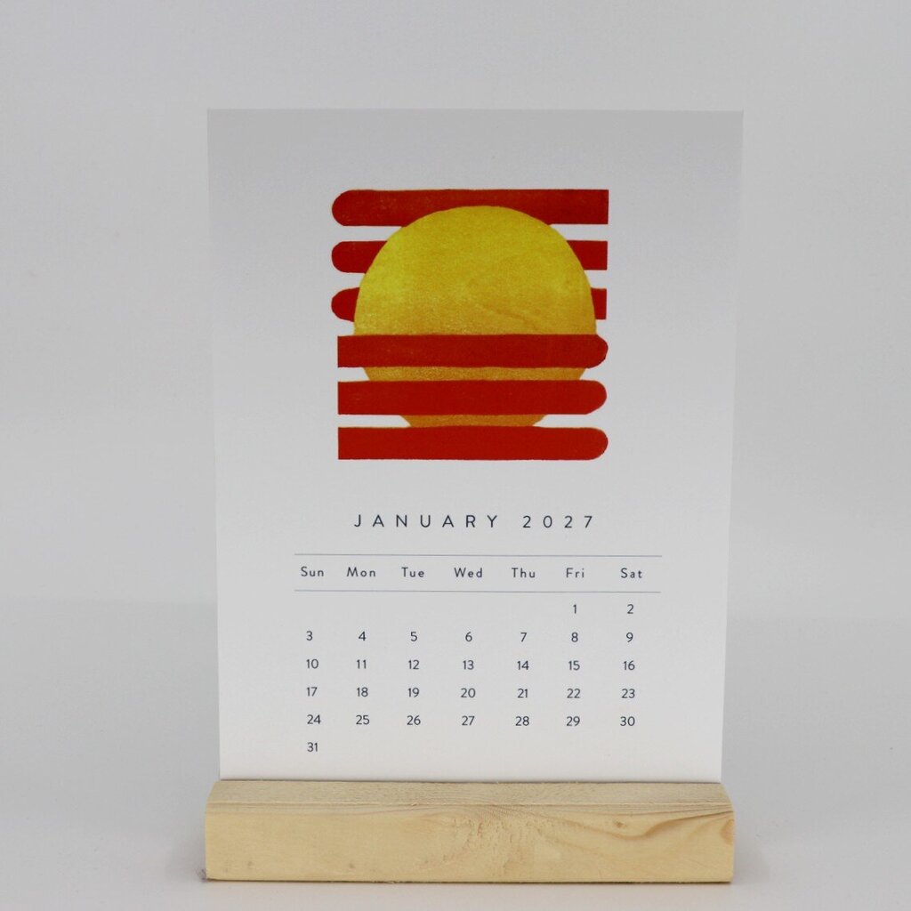 2027 Desk Calendar, Nan Onkka Prints