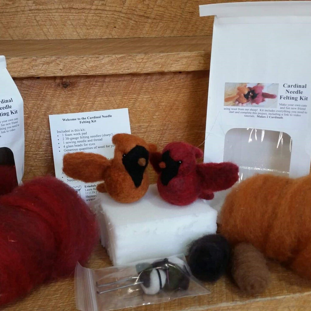 Cardinal Felting Kit by Laura Berlage
