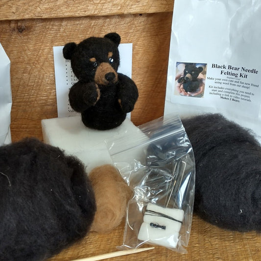 Black Bear Felting Kit by Laura Berlage