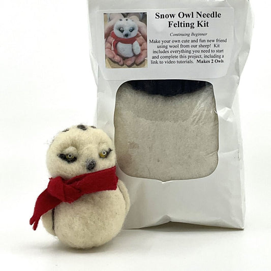 Snowy Owl Needle Felting Kit by Laura Berlage