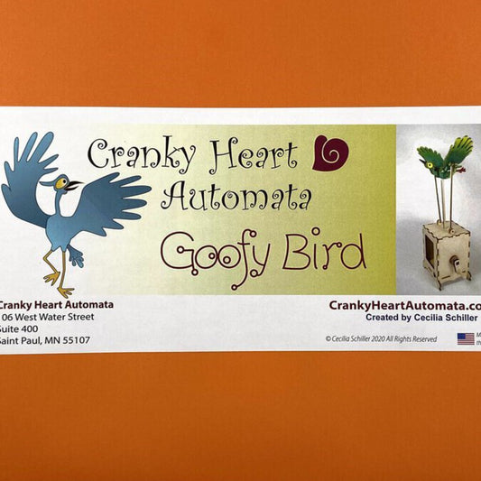 Goofy Bird Automata Kit by Cecilia Schiller