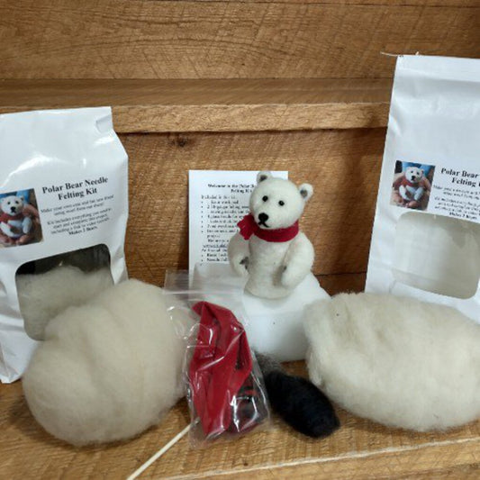 Polar Bear Felting Kit by Laura Berlage