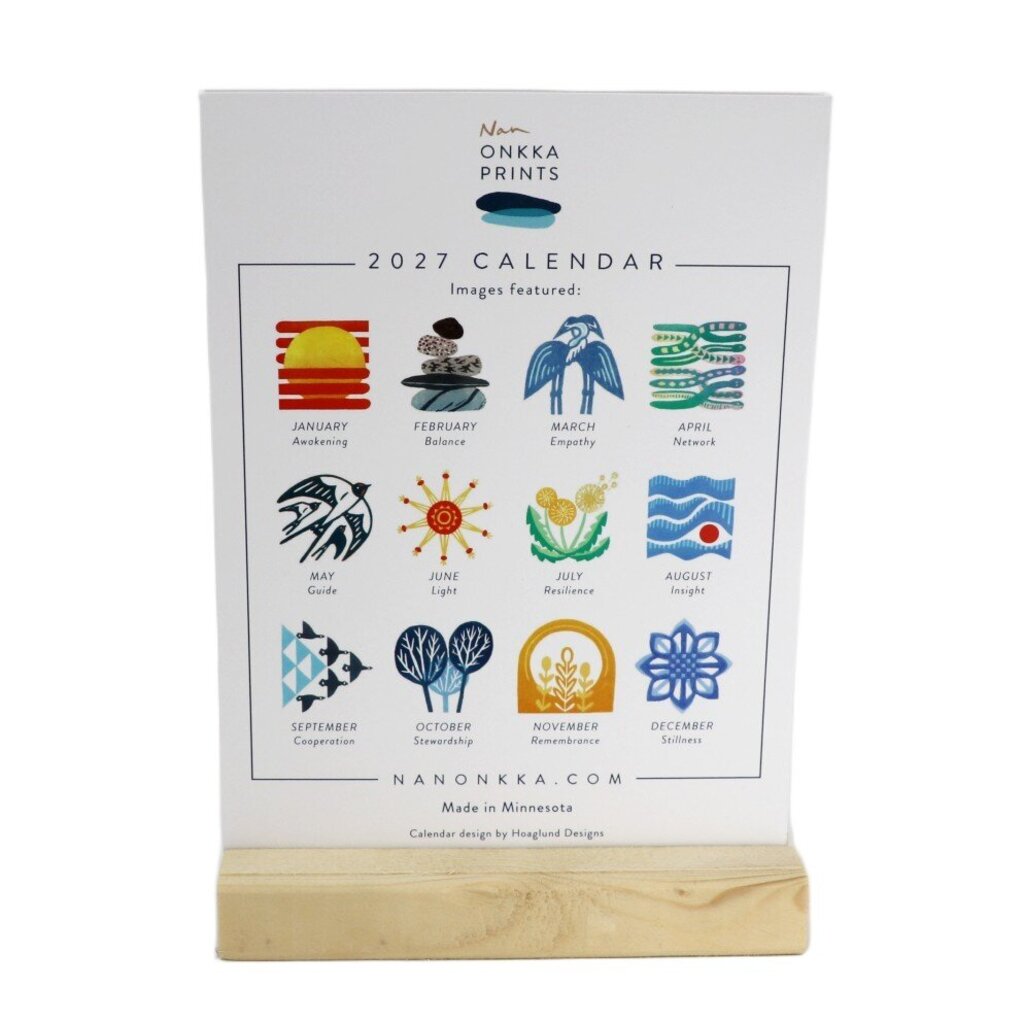 2027 Desk Calendar, Nan Onkka Prints