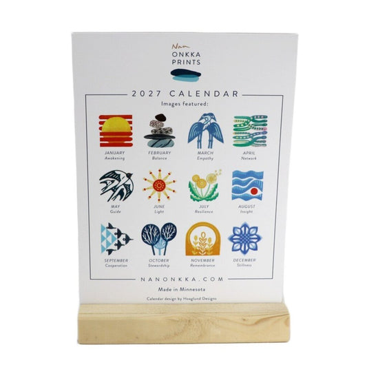 2027 Desk Calendar, Nan Onkka Prints