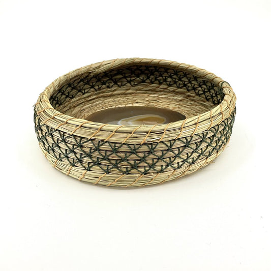 Sweetgrass Agate Basket by Paula Sundet Wolf