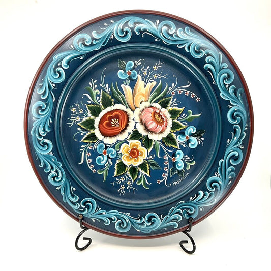14" Valdres Plate #2 by Mary Schliep