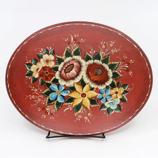 Oval Rosemal Plate by Mary Schliep
