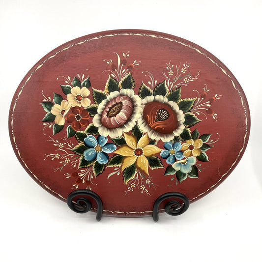 Oval Rosemal Plate by Mary Schliep